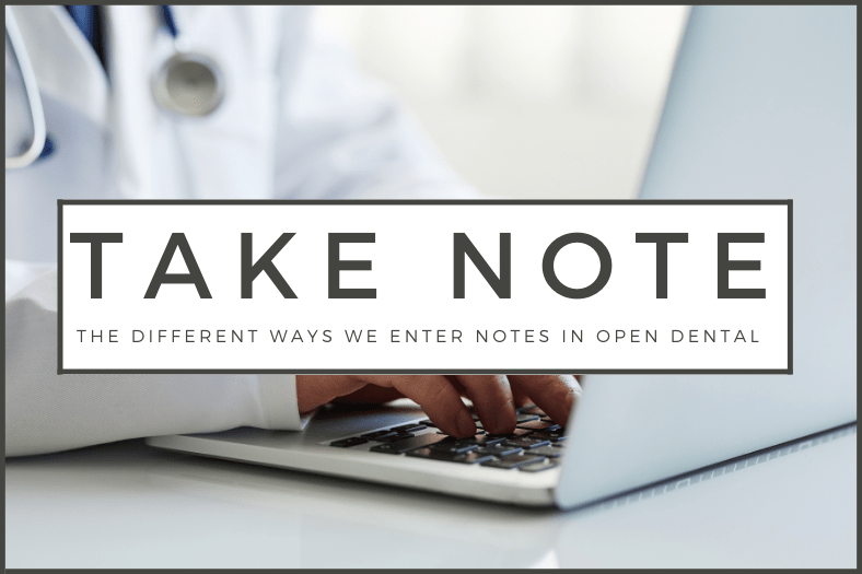 Open dental auto notes swimmain