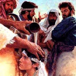 Samuel baptizes David