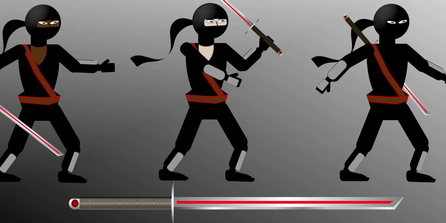 Until then, they have all their back issues available for free. Simple Ninja 2D + Katana | OpenGameArt.org