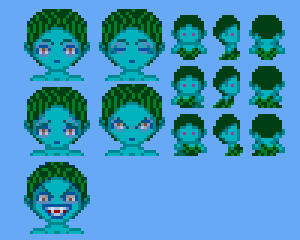 Pixel art characters will walk across the screen randomly. Snake RPG Character | OpenGameArt.org