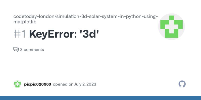 Github Codetoday London Simulation 3d Solar System In Python Using Matplotlib Simulation Of A - High Quality Mountain Picture - Desktop