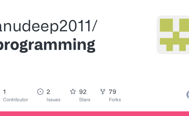 GitHub - Anudeep2011/programming