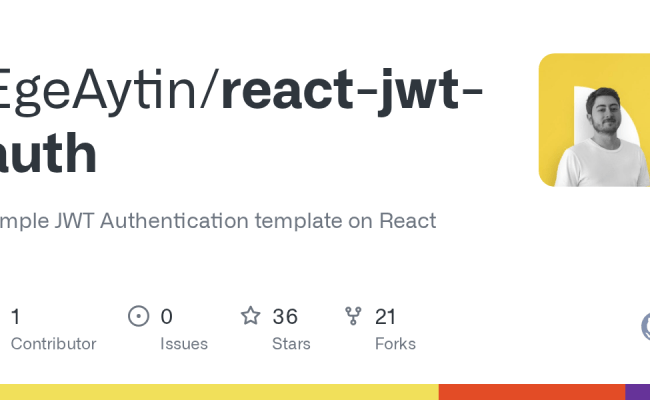 GitHub - EgeAytin/react-jwt-auth: Simple JWT Authentication Template On ...