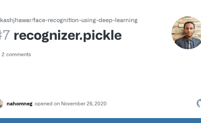 Recognizer.pickle · Issue #7 · Aakashjhawar/face-recognition-using-deep ...
