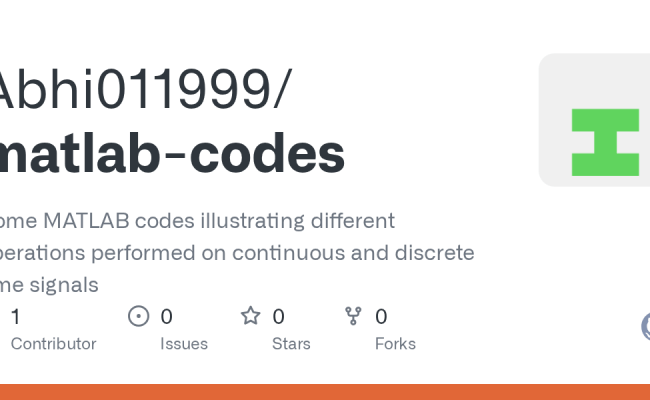 GitHub - Abhi011999/matlab-codes: Some MATLAB Codes Illustrating ...