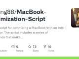 Github Koding88 Macbook Optimization Script A Shell Script For