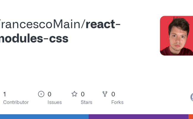GitHub - FrancescoMain/react-modules-css