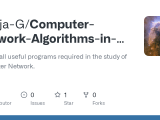 Github Adrija G Computer Network Algorithms In Python A List Of All