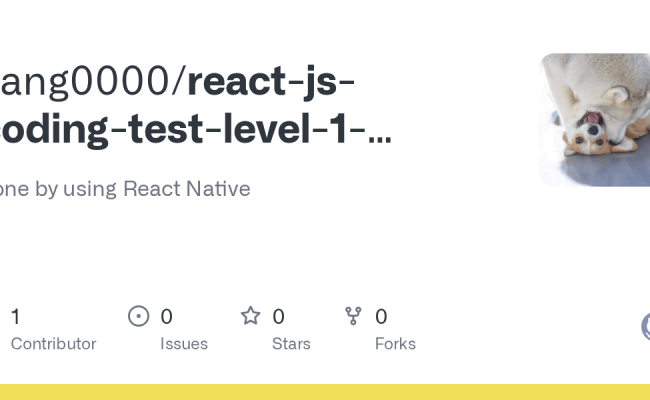 GitHub - Liang0000/react-js-coding-test-level-1-ReactNativeVersion: Done By Using React Native