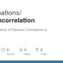 GitHub - Combinations/pearsoncorrelation: An Implementation Of Pearson ...