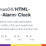 GitHub - Patilmanas04/HTML-CSS-JS-Alarm-Clock: An Interactive Alarm ...