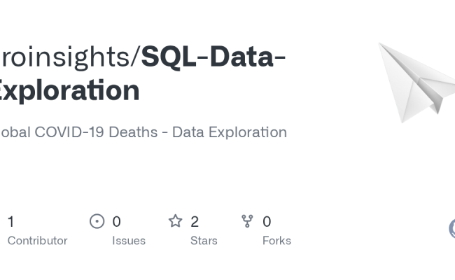 GitHub - Aroinsights/SQL-Data-Exploration: Global COVID-19 Deaths - Data Exploration