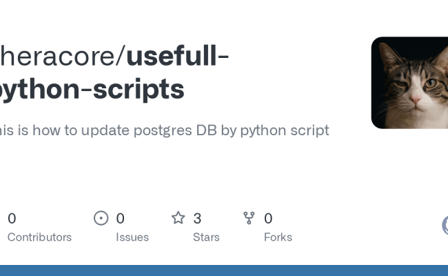 GitHub - Sheracore/usefull-python-scripts: This Is How To Update ...