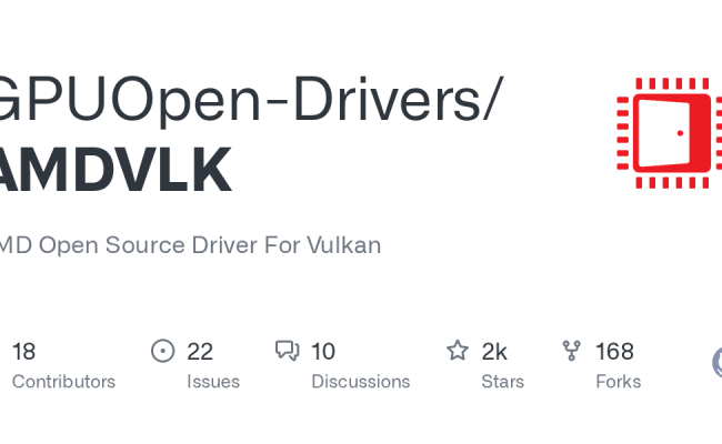 GitHub - GPUOpen-Drivers/AMDVLK: AMD Open Source Driver For Vulkan
