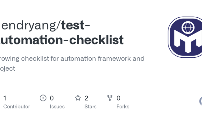 GitHub - Hendryang/test-automation-checklist: Growing Checklist For ...