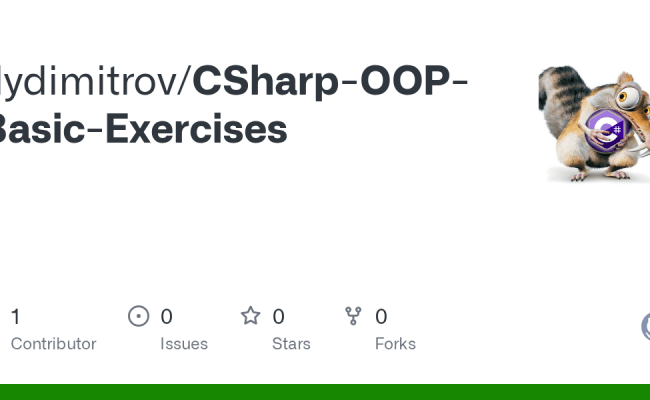 GitHub - Dydimitrov/CSharp-OOP-Basic-Exercises