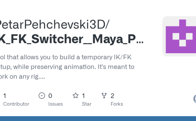 GitHub - PetarPehchevski3D/IK_FK_Switcher__Maya_Python_Script: Tool ...