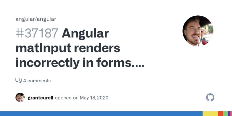 Angular Matinput Renders Incorrectly In Forms Seems To Be Broken Issue 37187 Angular - Best City Pictures in Desktop