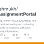 GitHub - SmitDeshmukh/OnlineAssignmentPortal: Developed Using PHP,HTML ...