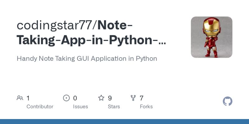 Github Shubhampy Note Taking App A Note Taking App In Python With Gui Using Tkinter And Uses - Abstract Pictures - Incredible Desktop Collection