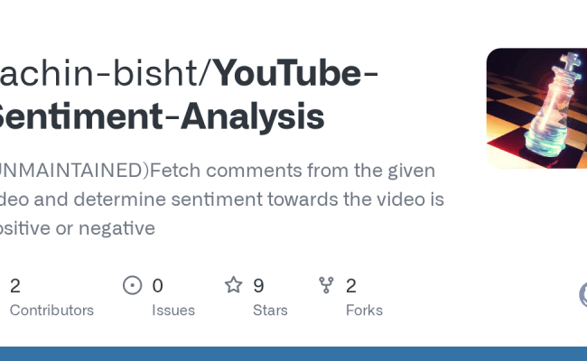GitHub - Sachin-bisht/YouTube-Sentiment-Analysis: (UNMAINTAINED)Fetch ...