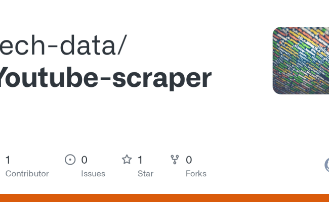 GitHub - Tech-data/Youtube-scraper