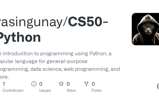GitHub - Yasingunay/CS50-Python: An Introduction To Programming Using ...