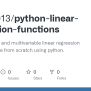 GitHub - Byron-013/python-linear-regression-functions: Single Variable ...
