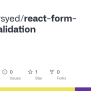 GitHub - Sagheersyed/react-form-hook-validation