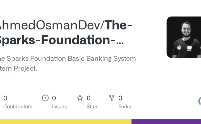 GitHub - AhmedFathyDev/The-Sparks-Foundation-Basic-Banking-System: The ...