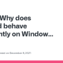 Why Does Open3d Behave Differently On Windows, MacOS And Linux Systems ...