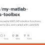 GitHub - Auralius/my-matlab-robotics-toolbox: Collections Of Reusable ...