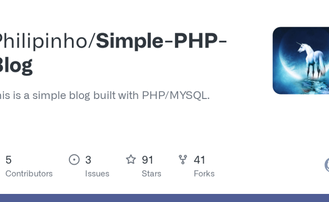 GitHub - Philipinho/Simple-PHP-Blog: This Is A Simple Blog Built With ...