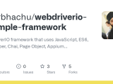 Github Sherbhachu Webdriverio Example Framework Webdriverio