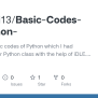 GitHub - Tripurari13/Basic-Codes-of-Python-: This Is The Basic Codes Of ...