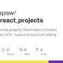 GitHub - Zuzannapaw/course_react_projects: React Based Course Projects ...