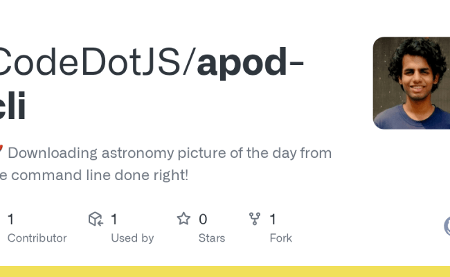 GitHub - CodeDotJS/apod-cli: :rocket: Downloading Astronomy Picture Of ...