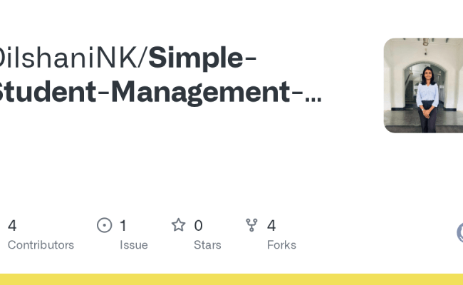 GitHub - DilshaniNK/Simple-Student-Management-System