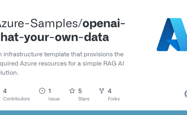 GitHub - Azure-Samples/openai-chat-your-own-data: An Infrastructure ...
