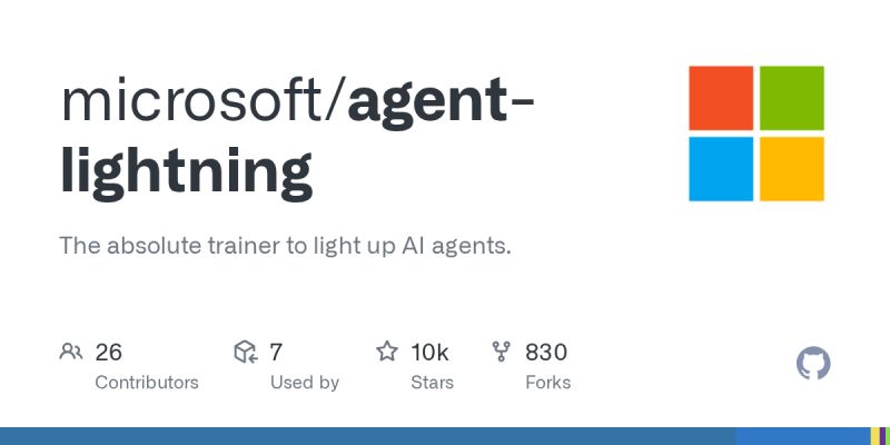 Agent Lightning Microsoft Research - Gorgeous Dark Design - High Resolution