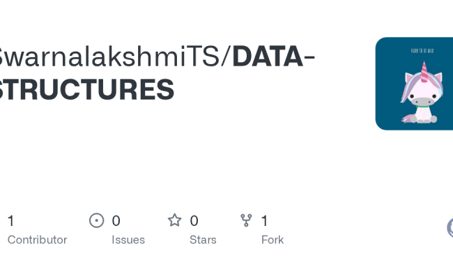 GitHub - SwarnalakshmiTS/DATA-STRUCTURES