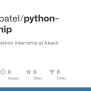 GitHub - Trushit-patel/python-internship: Work Done In Python ...