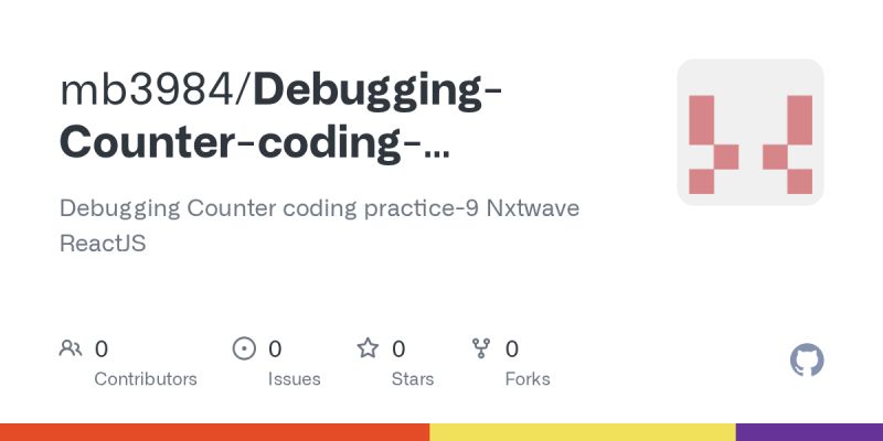 Github Ahsabilla Debugging Counter React Js Coding Practice 9 1 - High Quality Geometric Design - 8K