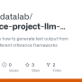 GitHub - Dominodatalab/reference-project-llm-inference: Project To Show ...