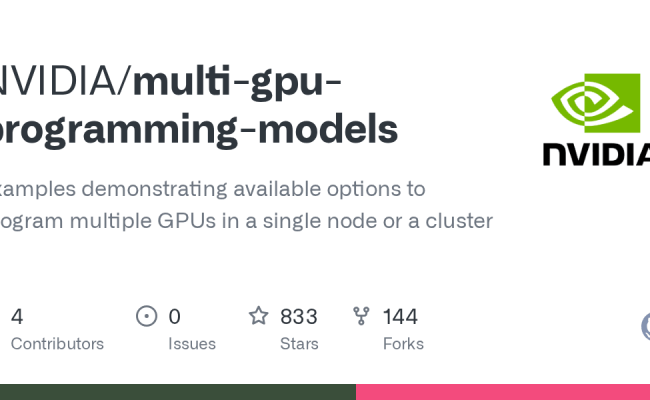 GitHub - NVIDIA/multi-gpu-programming-models: Examples Demonstrating ...