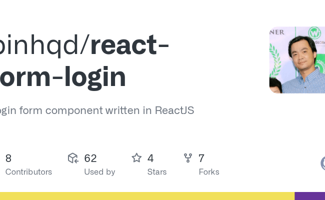 GitHub - Binhqd/react-form-login: Login Form Component Written In ReactJS