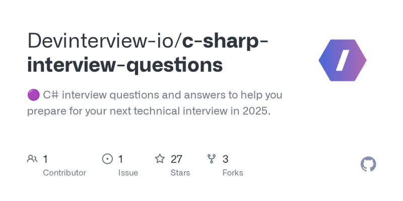 Github Devinterview Io C Sharp Interview Questions C Interview Questions And Answers To - Ocean Photo Collection - HD Quality