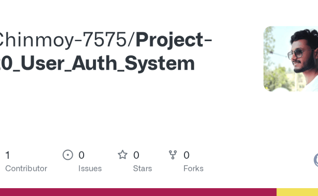 GitHub - Chinmoy-7575/Project-20_User_Auth_System