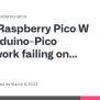 Raspberry Pico W With Arduino-Pico Framework Failing On Install · Issue ...