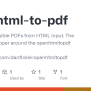GitHub - Dwp/html-to-pdf: Creates Accessible PDFs From HTML Input. The ...